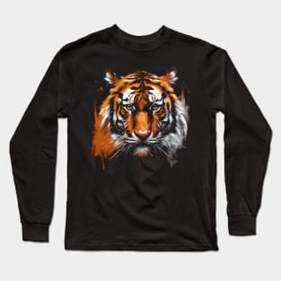 Colorful Tiger Head Long Sleeve T-Shirt